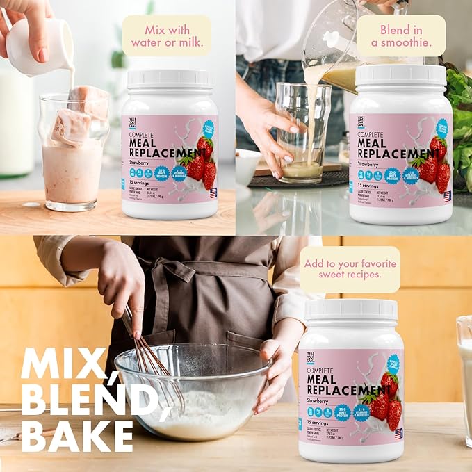 Yes You Can! Meal Replacement Shake - 20G Protein, 5G Fiber, 21 Vitamins & Minerals - Meal