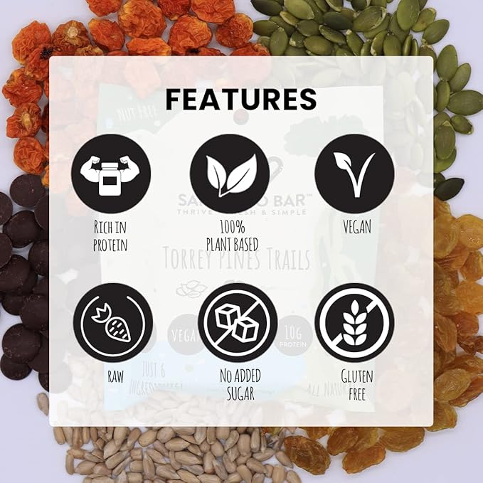 San Diego Bar-Torrey Pines Trails | Pumpkin + Sun Flower | RAW & Vegan Protein Bars | Sugar &