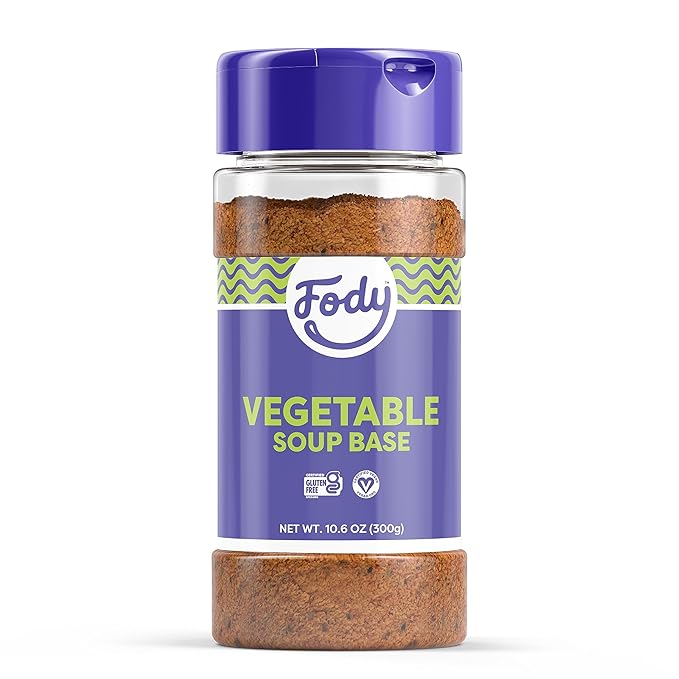 Fody Foods Vegetable Soup Base & Seasoning, 10.6 Oz, Ready to Use, Garlic and Onion Free, Low