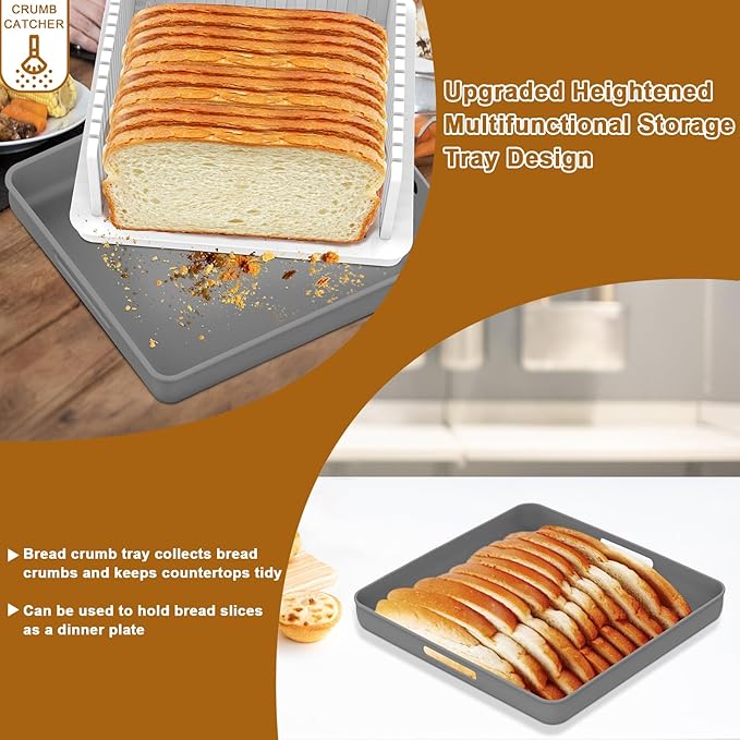 Upgrade Widen Bread Slicer for Sourdough rounds, 13??Adjustable Large Capacity Wide and