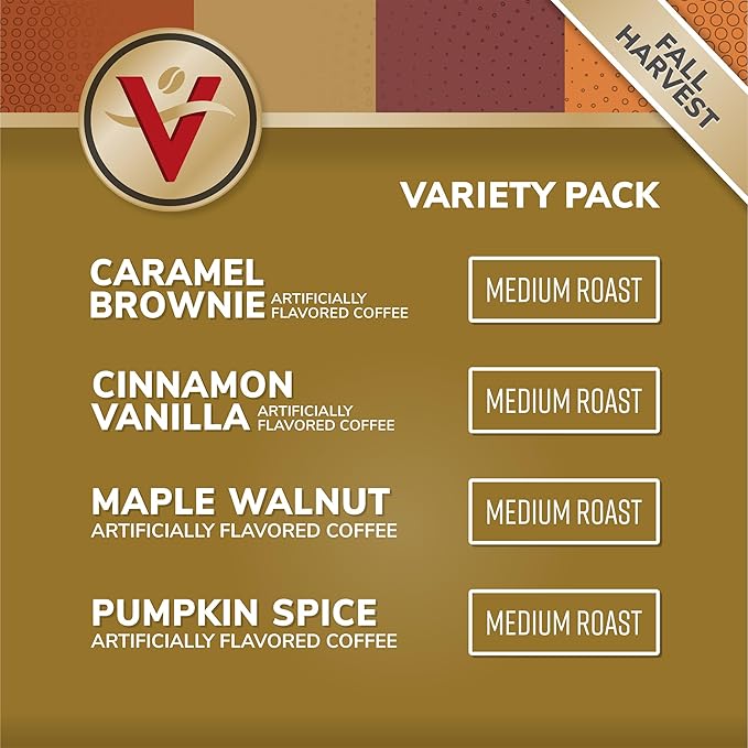 Victor Allen's Coffee Fall Harvest Variety Pack, Medium Roast, 96 Count, Single Serve Coffee Pods
