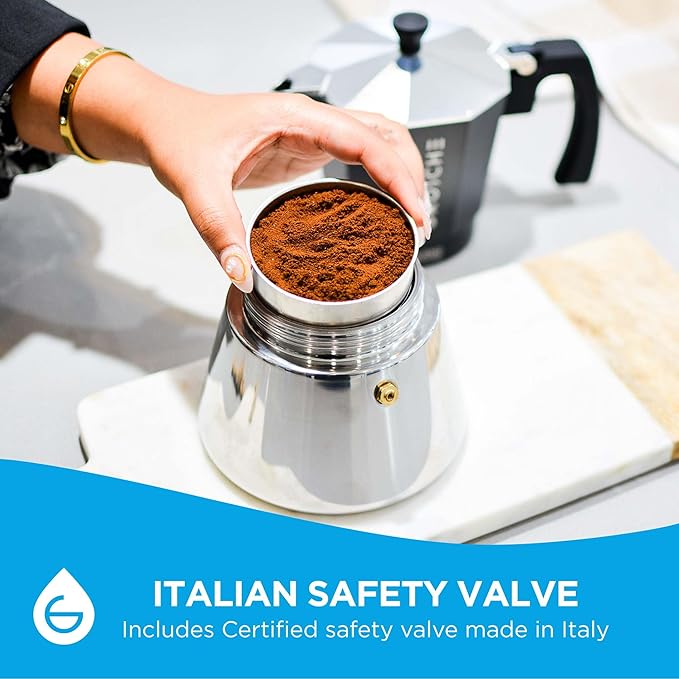 GROSCHE Milano Induction Stovetop Espresso Maker Moka Pot for Greca, Induction, Electric & Gas