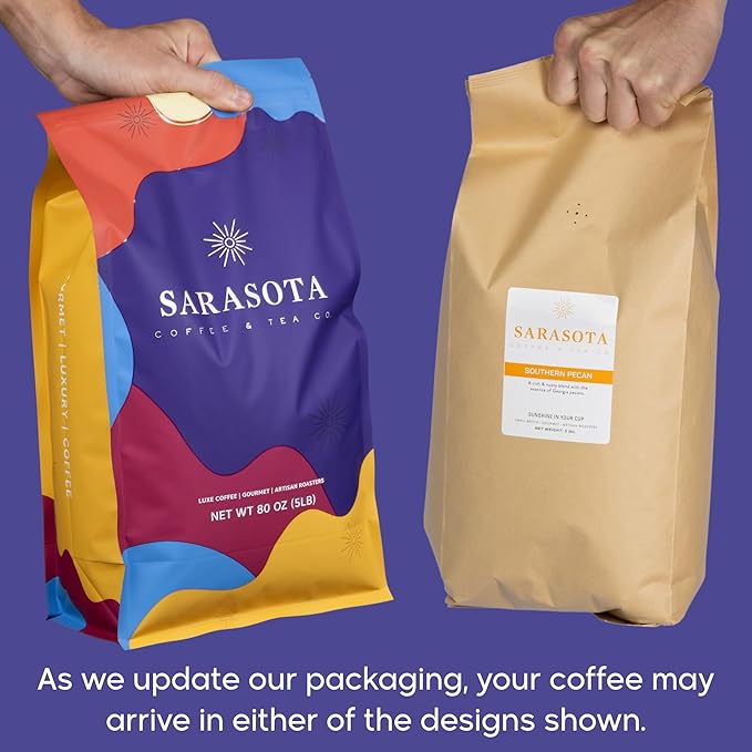 Sarasota Coffee Whole Bean Southern Texas Butter Pecan | Medium Roast Gourmet Flavored Coffee Beans