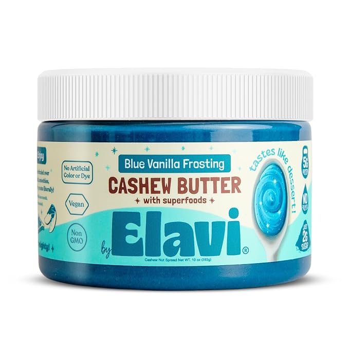ELAVI Keto Cashew Butter, Kid-Friendly, Low-Sugar Dessert Spread | Vegan, No Added Sugar, No Sugar