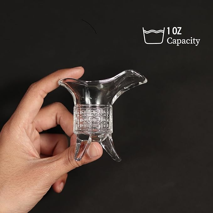 Soju Tequila Shot Glasses (Set of 8) – Retro Emperor Style Shot Glass - Soju Whiskey Tequila Baijiu