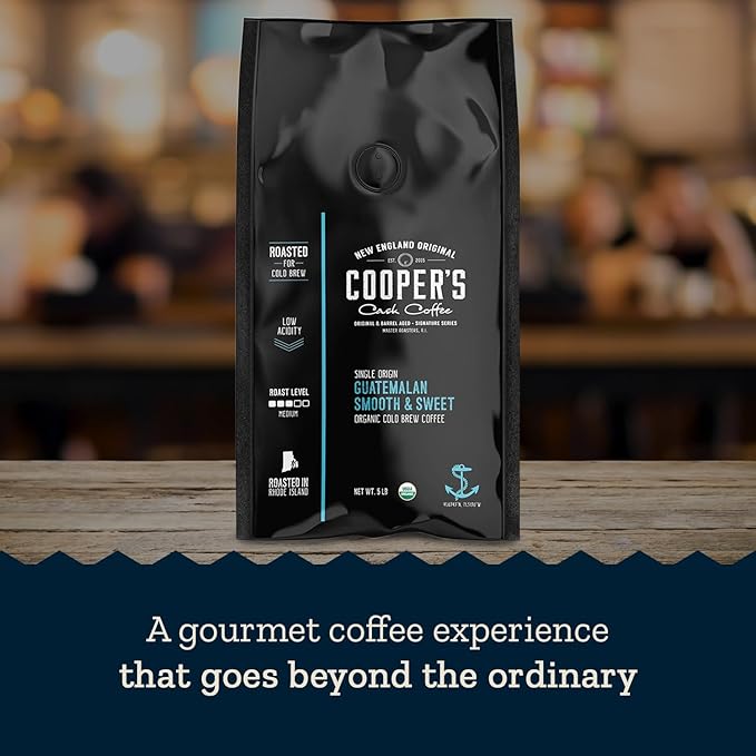 Organic Cold Brew Coffee - Guatemalan Coffee Beans Crafted For Cold Brewing - Ground, Medium Roast