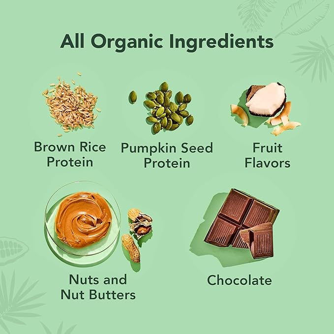 ALOHA Organic Plant Based Protein Bars - 6 Flavor Variety Pack - 12 Count, 1.9oz Bars - Vegan