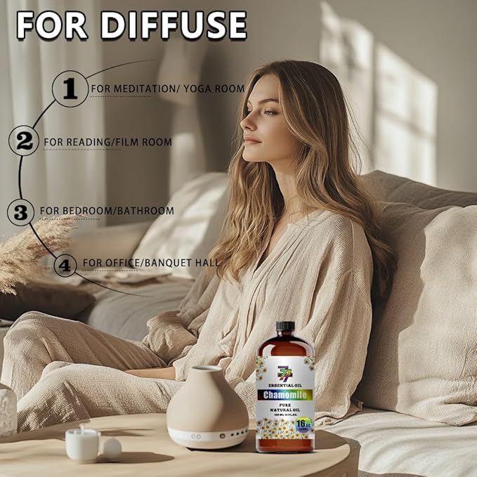 Chamomile Essential Oil (16 oz / 480 ml) ??Chamomile Oils for diffusers, humidifiers, Home Baths