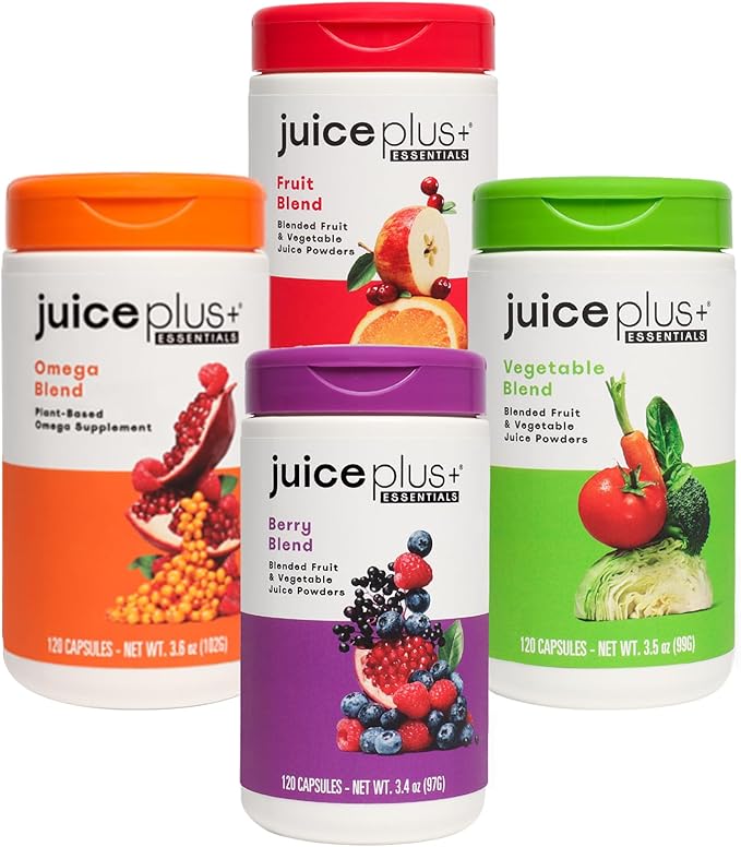Juice Plus+ Fruit, Vegetable, Berry & Omega Blend Capsules - Nutrition from 30 Fruits, Vegetables &