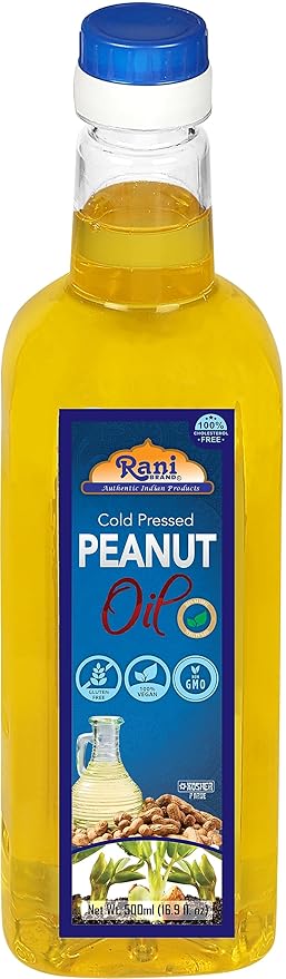 Rani Peanut Oil 16.9 Ounce (500ml) Cold Pressed | 100% Natural | NON-GMO | Kosher | Vegan | Gluten