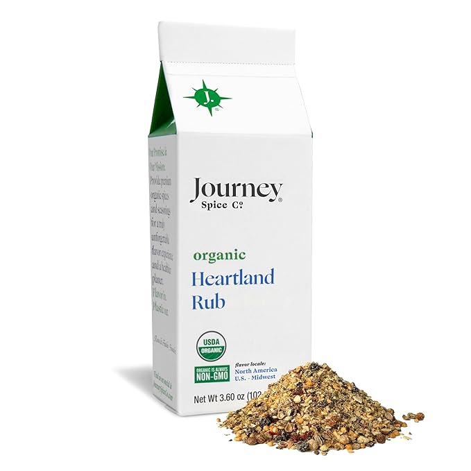 Organic Heartland Rub by Journey Spice Co. | Gourmet Coarse All-Purpose Dry Rub Inspired by Chicago