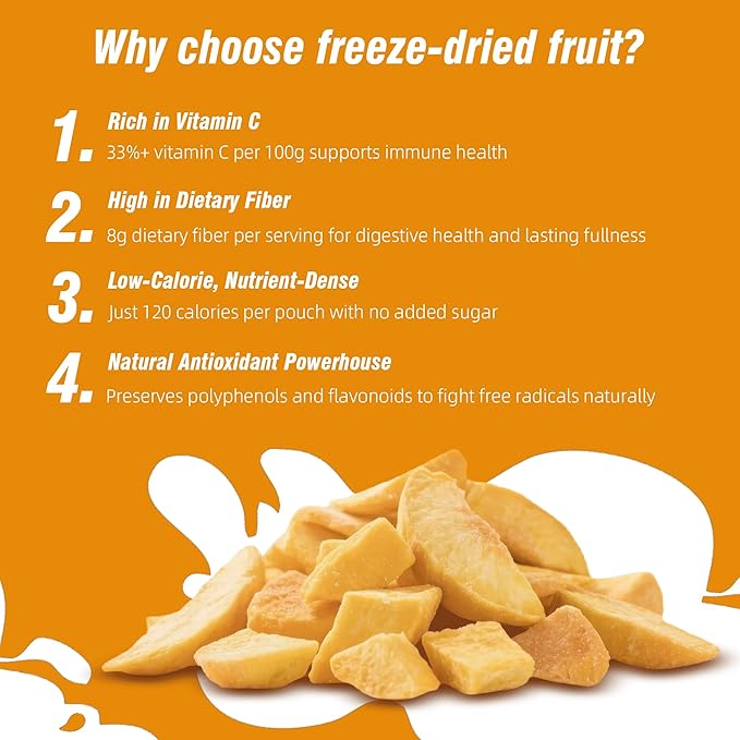 MATINÉE Freeze Dried Mangoes, Dehydrated Fruit, Dried Fruit Snack for Baking, Yogurt & Kids