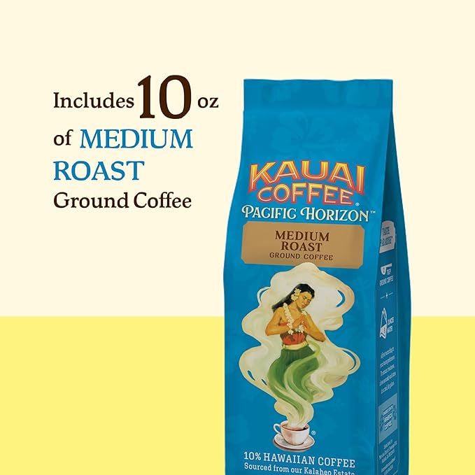 Kauai Hawaiian Ground Coffee, Koloa Estate Medium Roast (10 Ounce) - Gourmet Arabica Coffee From