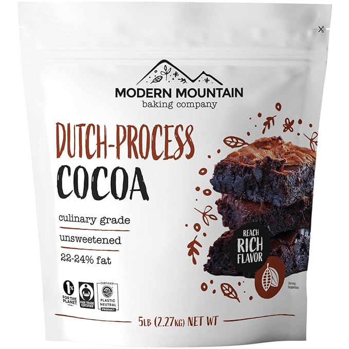 Cocoa Powder (5 lb) Dutch Processed Cocoa Powder, Unsweetened, Extra Rich Cocoa Flavor, 22-24% Fat