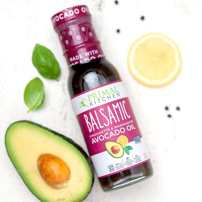 Primal Kitchen Italian Dressing, Balsamic Vinaigrette, and Greek Dressing & Marinade, Made with