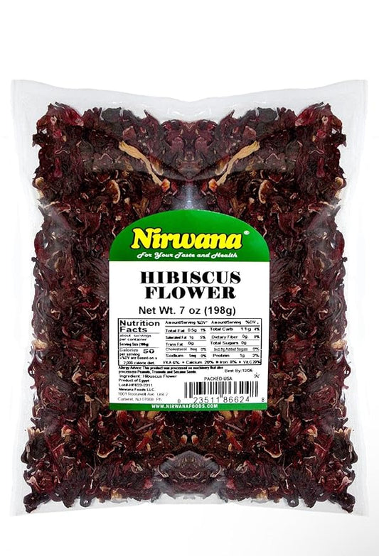 Premium Dried Hibiscus Flowers ??Whole Flower Petals for Herbal Infusions, Loose Leaf Blends, and