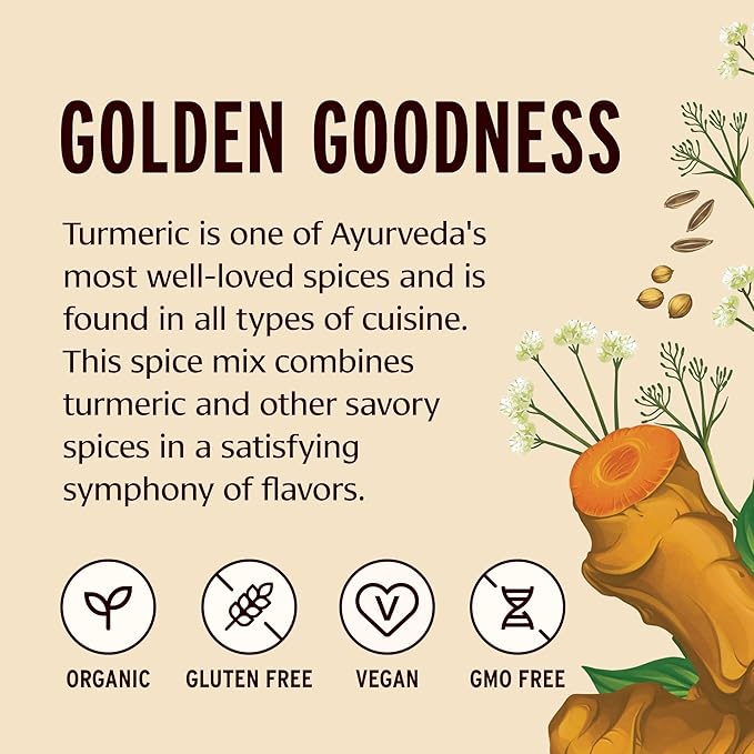 Banyan Botanicals Turmeric Masala Spice Mix – Organic Ayurvedic Spice Blend – Warming & Savory