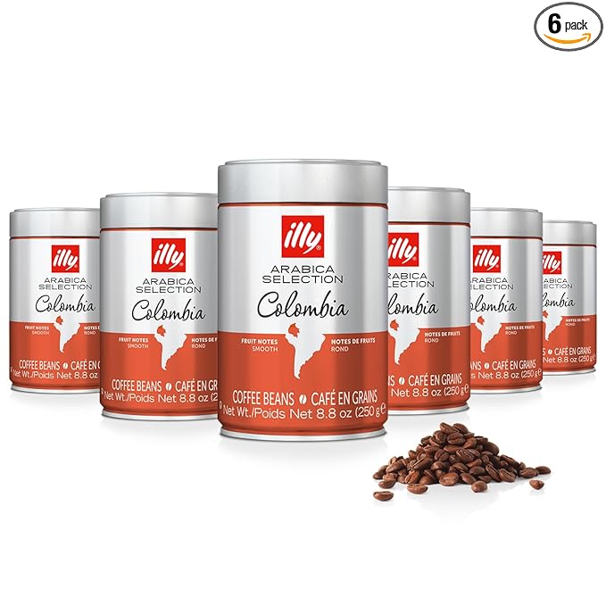 illy Whole Bean Coffee, Arabica Selections, Colombia, Single Origin, Smooth with Notes of Citrus