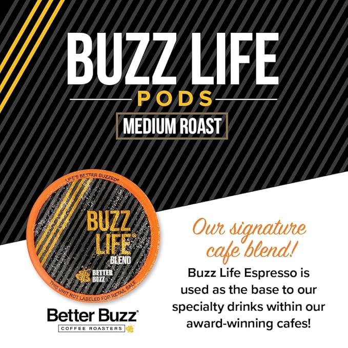 Better Buzz Life Blend (Buzz Life) Single Serve Coffee Pods Medium Roast, 12 Count (Pack of 1)