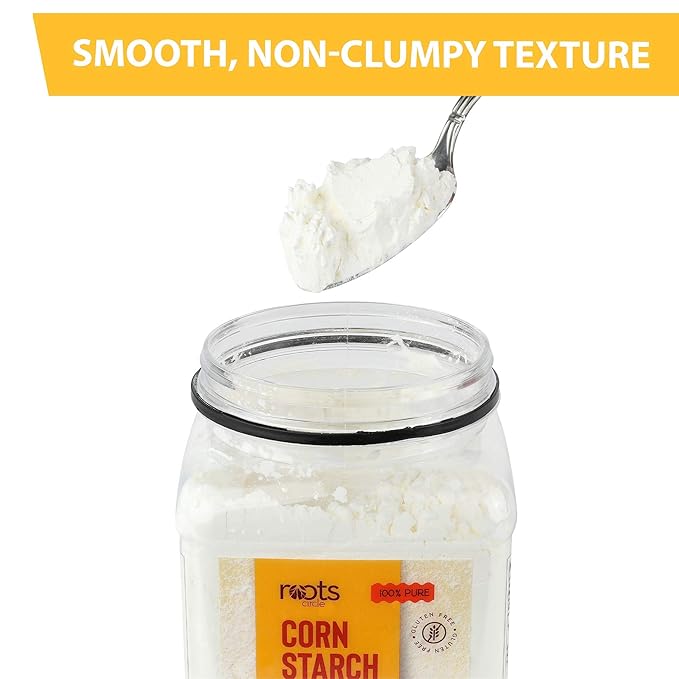 Roots Circle 100% Pure Corn Starch | 2 [17oz] Airtight Containers | All Natural Thickener for