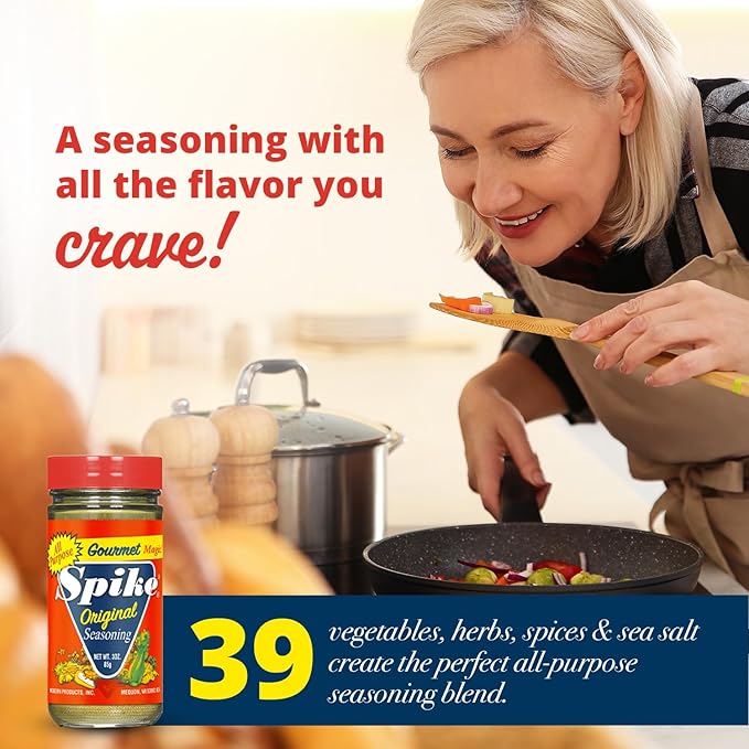 Spike Original All-Purpose Seasoning Salt, Herb, Veggie & Spice Blend 6-Pack ??MSG-Free Seasonings