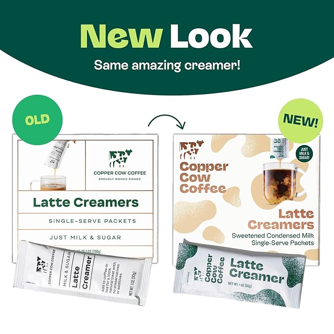 Copper Cow Coffee Sweetened Condensed Milk Coffee Creamer Singles (25 pack) | Vietnamese Inspired
