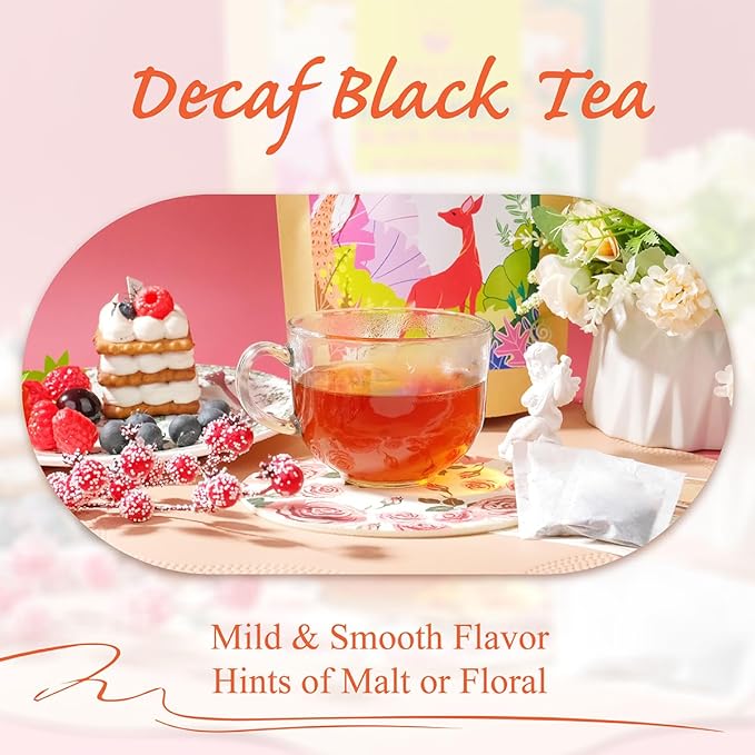 WT WEETEE Decaf Black Tea Bags, 100 Count CO2-Decaffeinated Black Tea, Smooth & Mild Taste | Drink