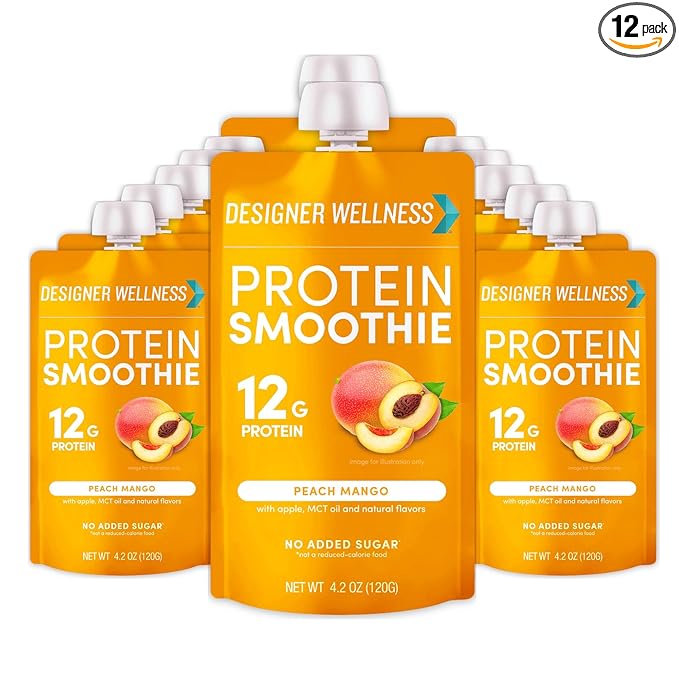 Designer Wellness Protein Smoothie, Real Fruit, 12g Protein, Low Carb, Zero Added Sugar