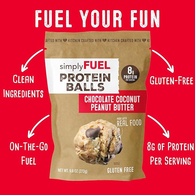 simplyFUEL Ultimate Protein Ball Variety Pack - Whole Food Balls with Probiotics - 8g Protein Snack