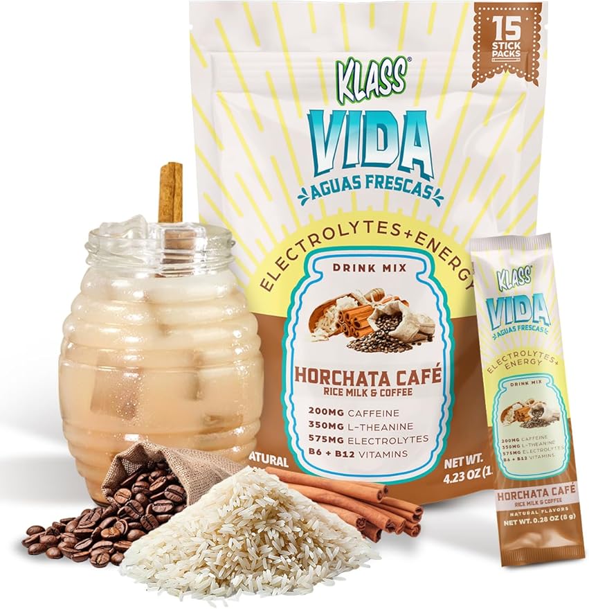 Hydration + Energy Electrolyte Drink Mix ??Coffee Horchata Agua Fresca Flavor | Sugar-Free Powder