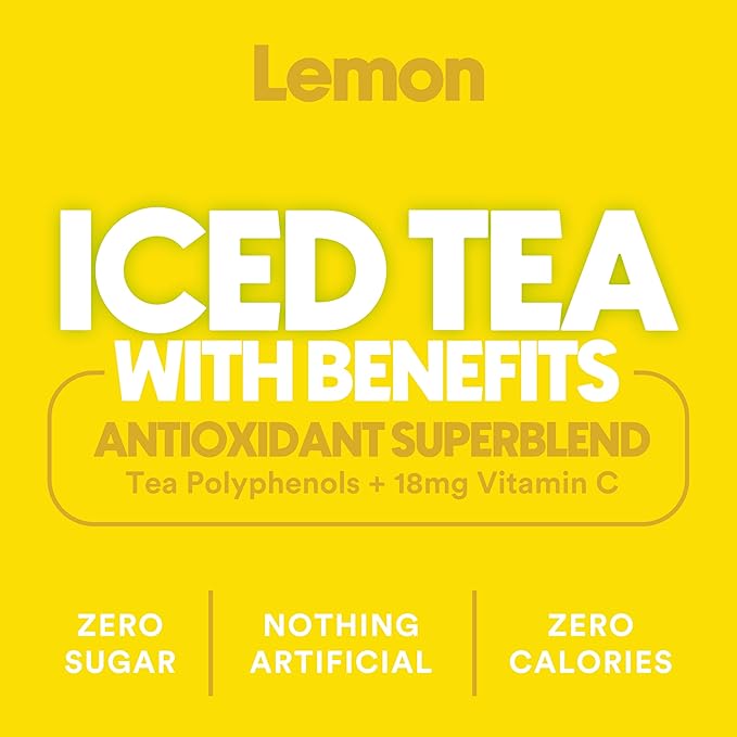 Ryl Iced Tea, Lemon, Antioxidant Superblend, Zero Sugar, Low Carb, Zero Calorie Iced Tea, 16.0 Fl