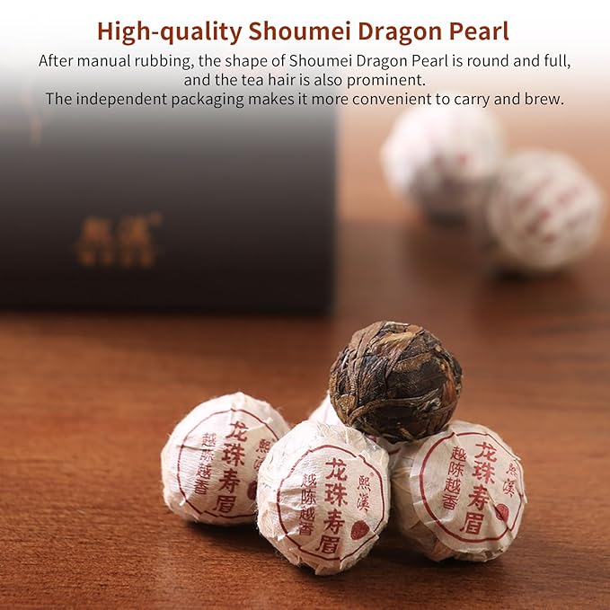 Yuexi Shou Mei White Tea Pearls 2013 Yr Chinese Tea Fuding Aged White Tea Dragon Ball Shou Mei Tea