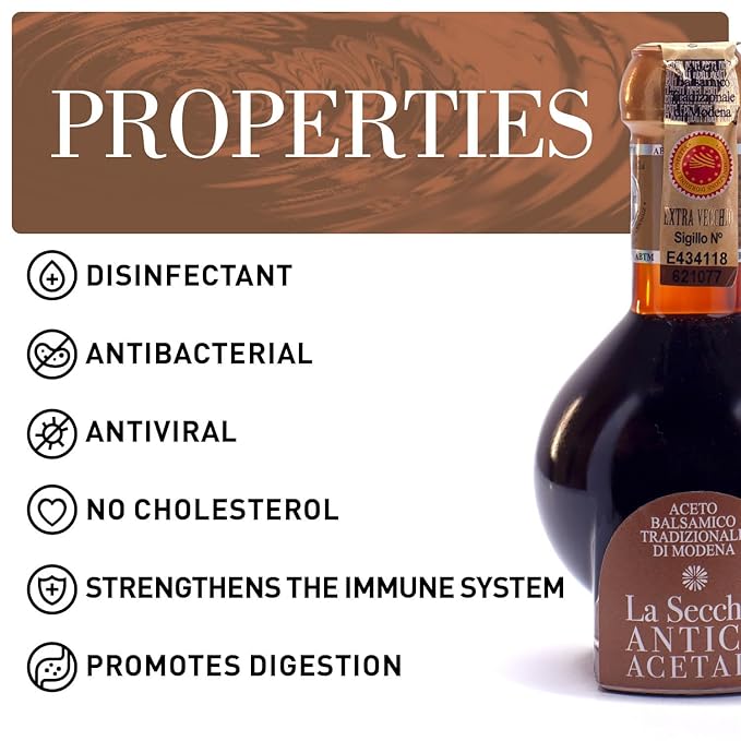 La Secchia Balsamic Vinegar of Modena, Aged a minimum 25 Years,100 ml Bottle of Italian Balsamic