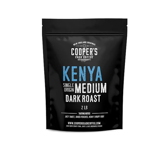 Kenya AA Medium-Dark Roast Coffee Beans, Single Origin Whole Bean or Ground Coffee, Gourmet Coffee