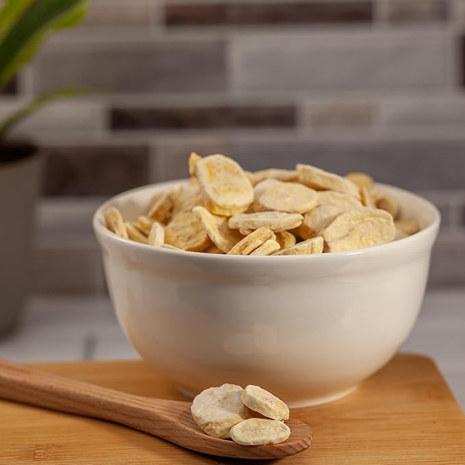 Survival Grocery® Freeze Dried Bananas - Gluten-Free, Unsweetened Banana Chips - Vitamin C & Fiber