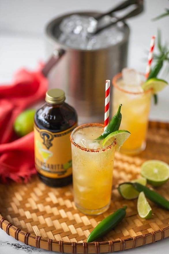 Portland Syrups Margarita Syrup - Craft Cocktail and Mocktail Mixer with Tangerine, Blood Orange