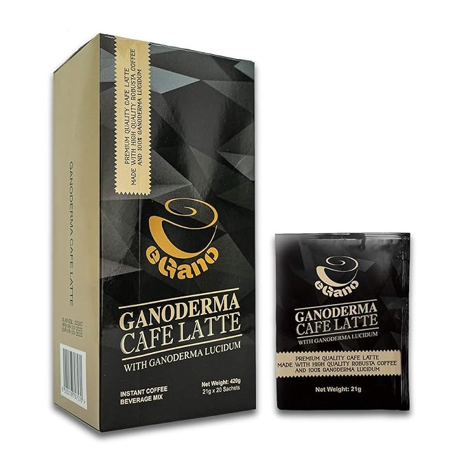3 Boxes eGano Premium Ganoderma Cafe Latte Instant Coffee With Ganoderma Lucidum Extract (21g x 20