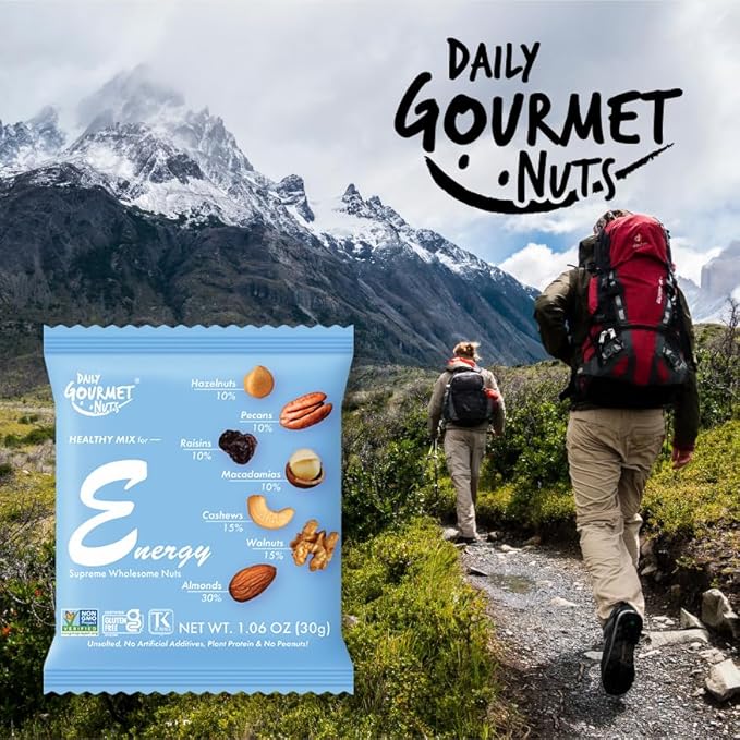 Daily Gourmet Nuts - Energy Mix/Healthy Trail mix Individual Packs/Premium Nuts & Dry