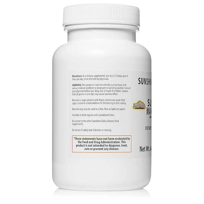 Sunshine Valley® Super Mannitol Powder, Natural & Healthy Artificial Sweetener, Ultra-Pure Sugar