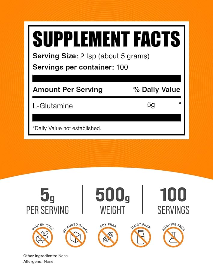 BulkSupplements.com L-Glutamine Powder - Glutamine Supplement, for Recovery & Gut Health