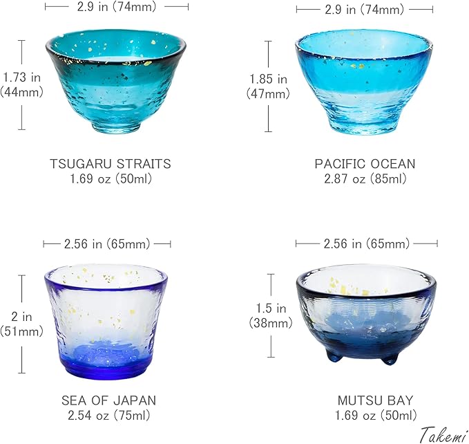 Japanese sake glass Handcrafted Mini Glass Set Elegant Japanese Sake Cups Perfect for Any Occasion