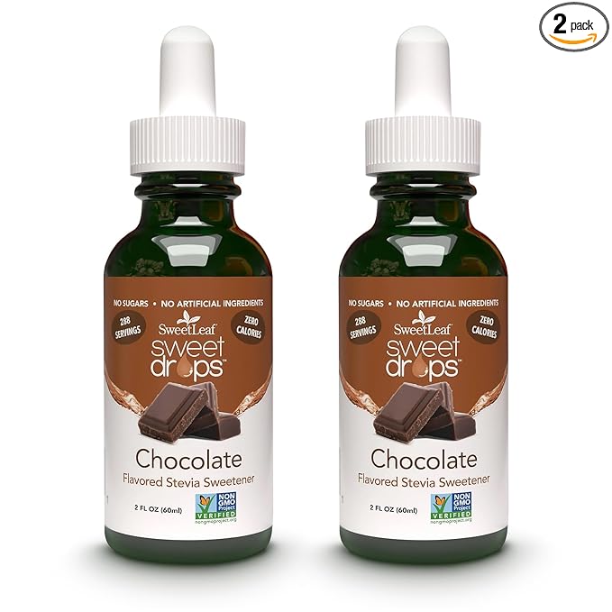 SweetLeaf Stevia Liquid Sweet Drops - Chocolate Flavored Drops, Stevia Liquid Sweetener