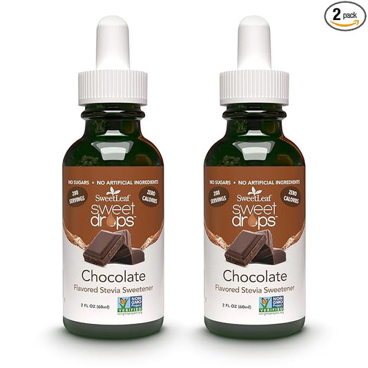 SweetLeaf Stevia Liquid Sweet Drops - Chocolate Flavored Drops, Stevia Liquid Sweetener
