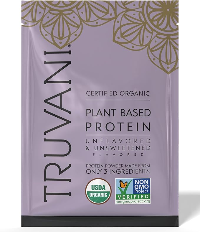 Truvani Vegan Pea Protein Powder | Unflavored | 20g Organic Plant Based Protein | 1 Serving | Keto