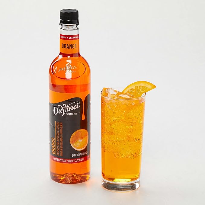 DaVinci Gourmet Classic Orange Syrup, 25.4 Fluid Ounces (Pack of 4)