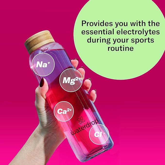 Waterdrop Microlyte Hydration Cubes, Berry Flavor, Electrolyte Drink Mix with Zinc, Magnesium