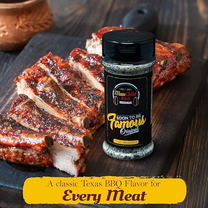 Manchild BBQ Rub Spices and Seasonings Gift Set | All Natural Texas Spice Dry Rubs for Cooking &