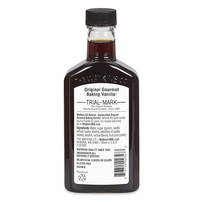 Watkins All Natural Original Gourmet Baking Vanilla Extract, 4 Fl Oz (Pack of 1)