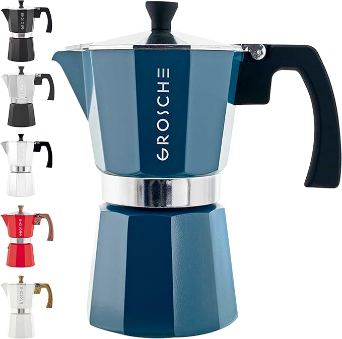 GROSCHE Milano Moka Pot | Stovetop Espresso Percolator & Coffee Maker – Portable, Ideal for Home