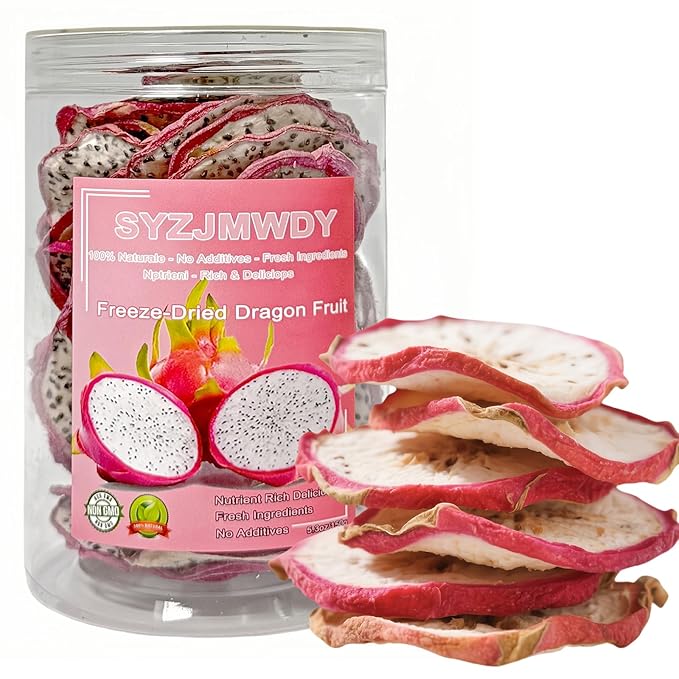 Premium Drying White Dragon Fruit Chips 5oz (150g) | Crispy Exotic Fruit Snacks